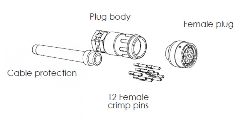 JSHK0 12POL CONNECTOR F JSHD4