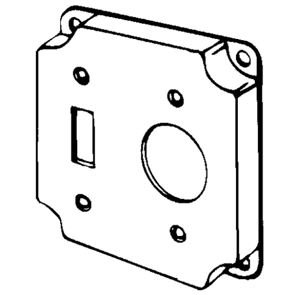 4 IN SQ CVR SGL RCPT/TOGGLE