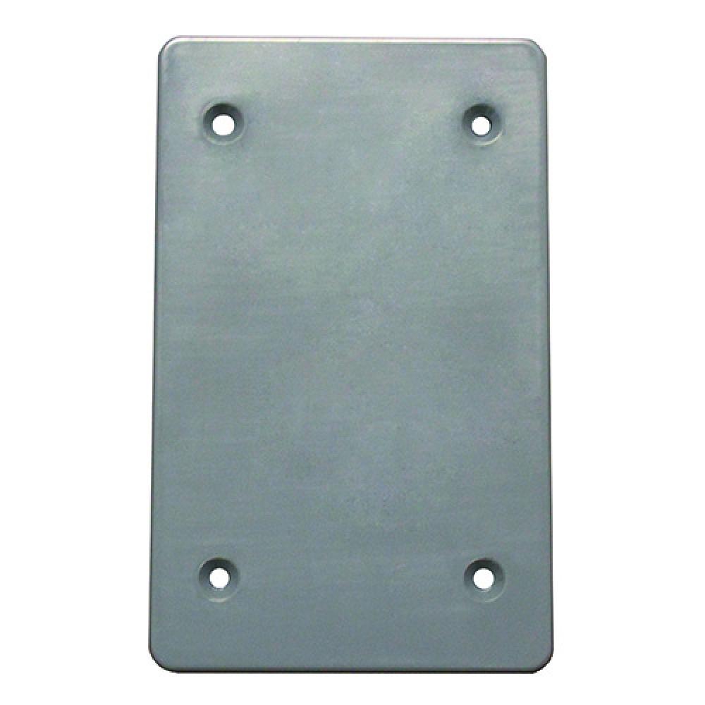 1 GANG BLNK CVR 4 SCR GREY PVC