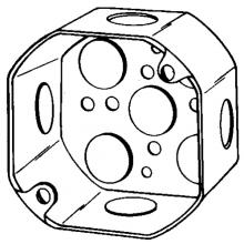 APPOZGCOMM 4OD-1/2 - BOX OCT 4 IN X 2-1/8 IN DEEP 1/2 IN KOS