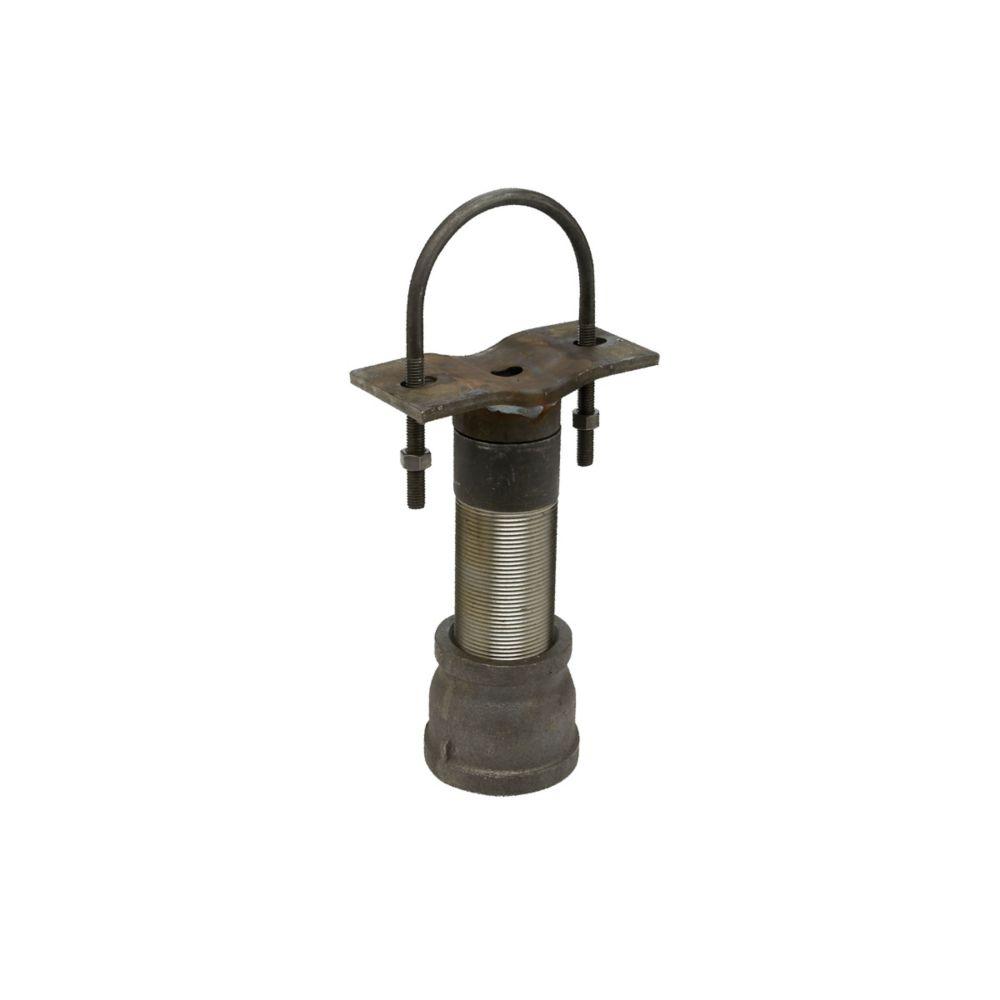 ADJUSTABLE PIPE SADDLE SPT W/ YOKE, 6&#34;, PLN