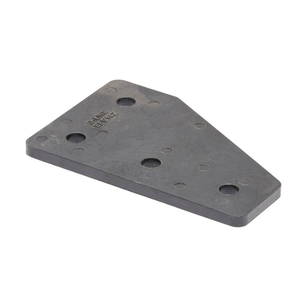 FOUR HOLE FLT GUSSETT CORNER PLT, FIBERGLASS