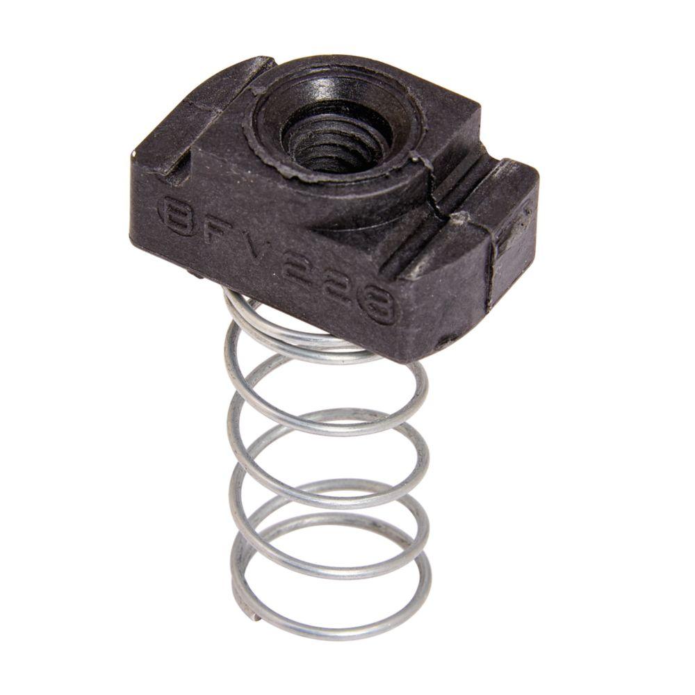 CHNL NUT, W/ SPRING, 1/2&#34;-13, FIBERGLASS, VI