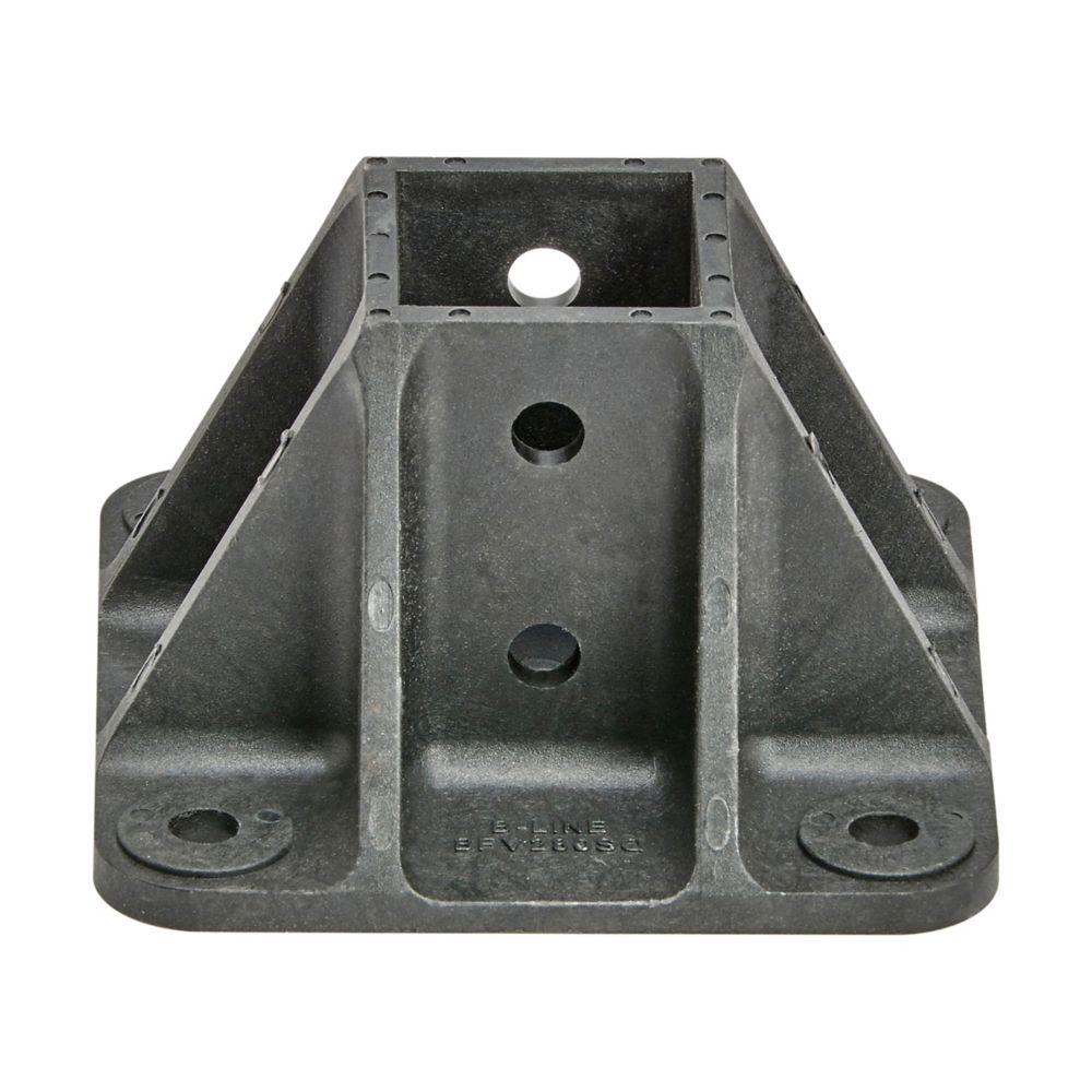 POST BASE, 5&#34;X5&#34;X3&#34;, FIBERGLASS