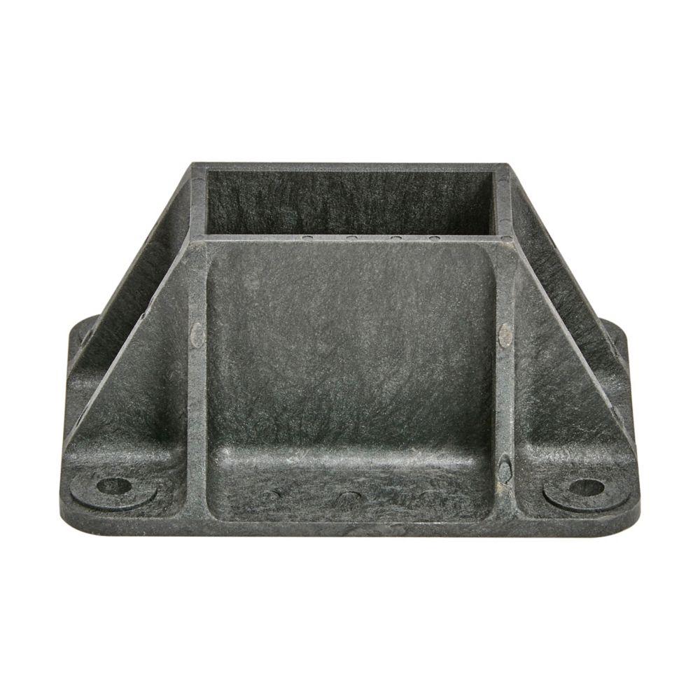 POST BASE, 5&#34;X6 5/8&#34;X3&#34;, FIBERGLASS