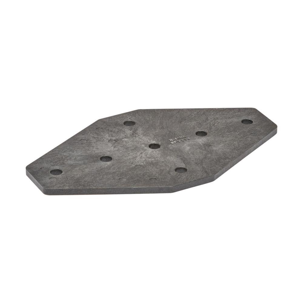 SEVEN HOLE FLT GUSSET CROSS PLT, FIBERGLASS