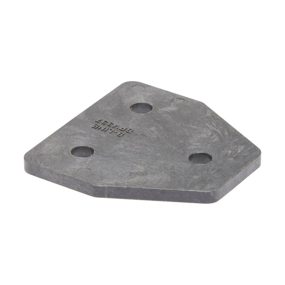 THREE HOLE GUSSET TEE PLT, FIBERGLASS