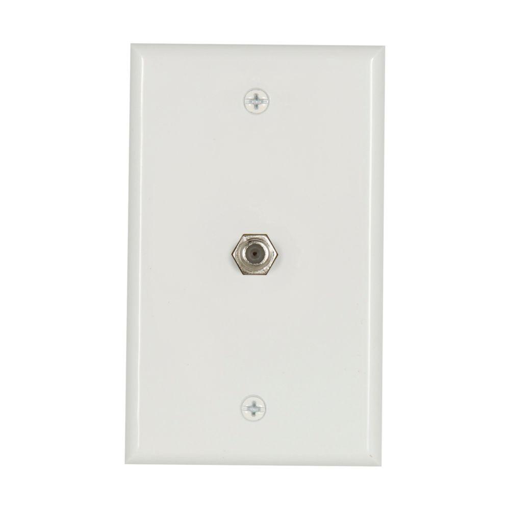 Wallplate W/Coax Adaptor Std Thermo WH