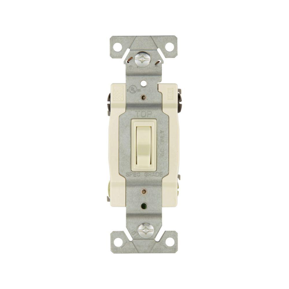 Switch Toggle 4Way 15A 120V Grd AL