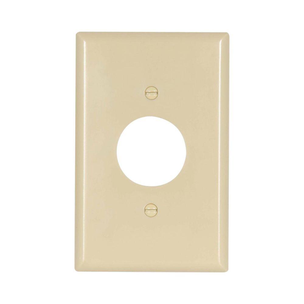 Wallplate 1G Sgl Recp Thermoset Mid IV