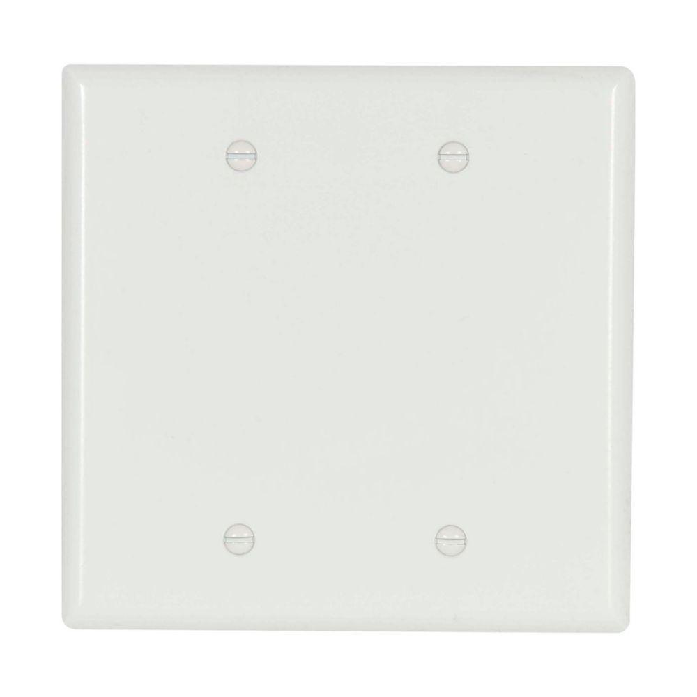 Wallplate 2G Blank Thrmst Box Mnt Mid WH