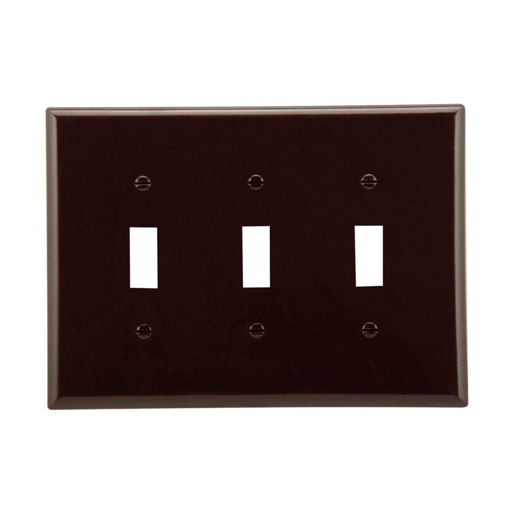 Wallplate 3G Toggle Thermoset Mid BR