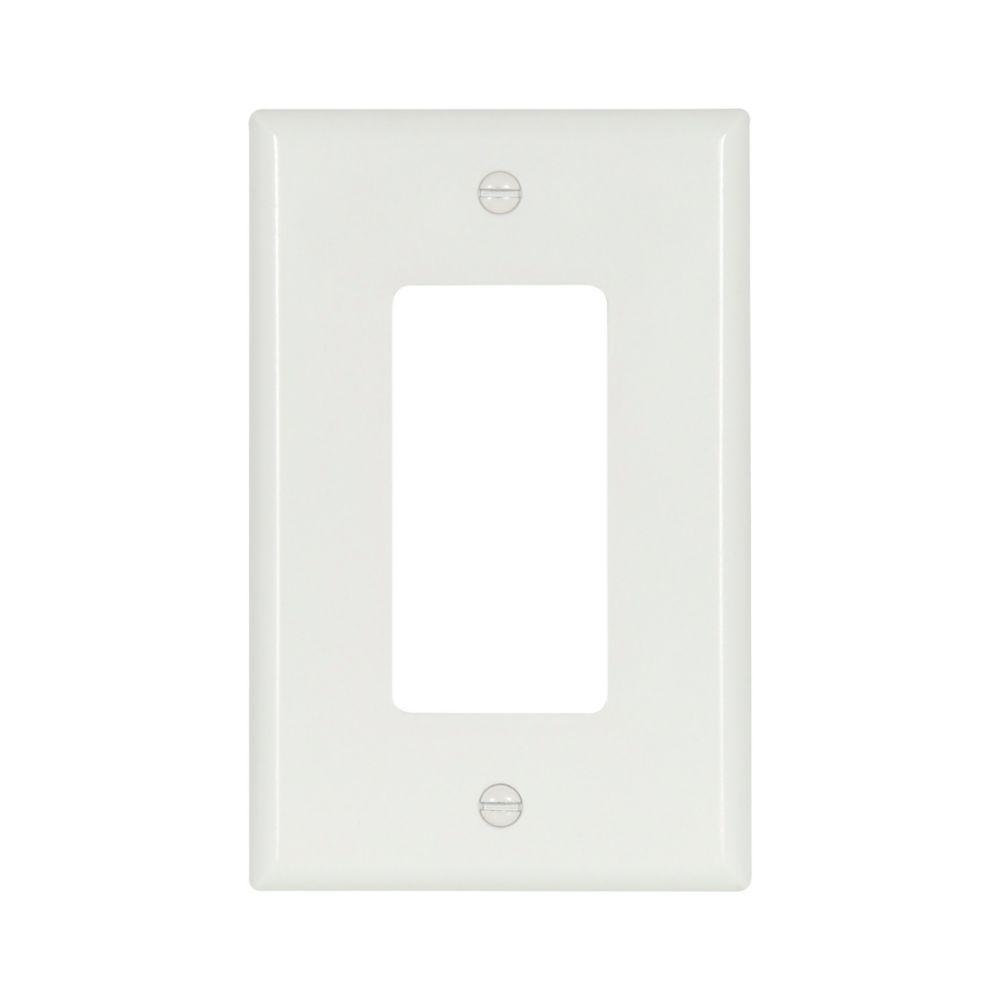 Wallplate 1G Decorator Thermoset Mid WH