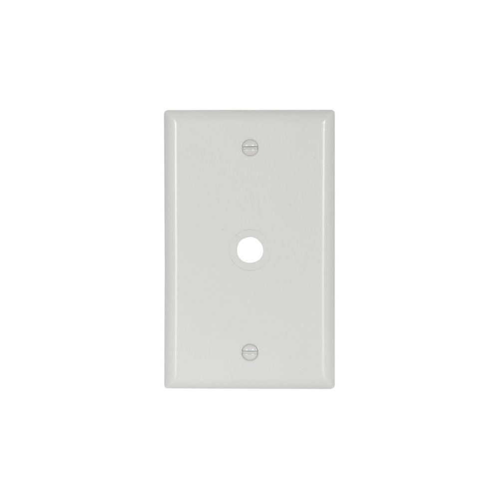 Wallplate 1G W/.375&#34; Hole Thrmst Std WH