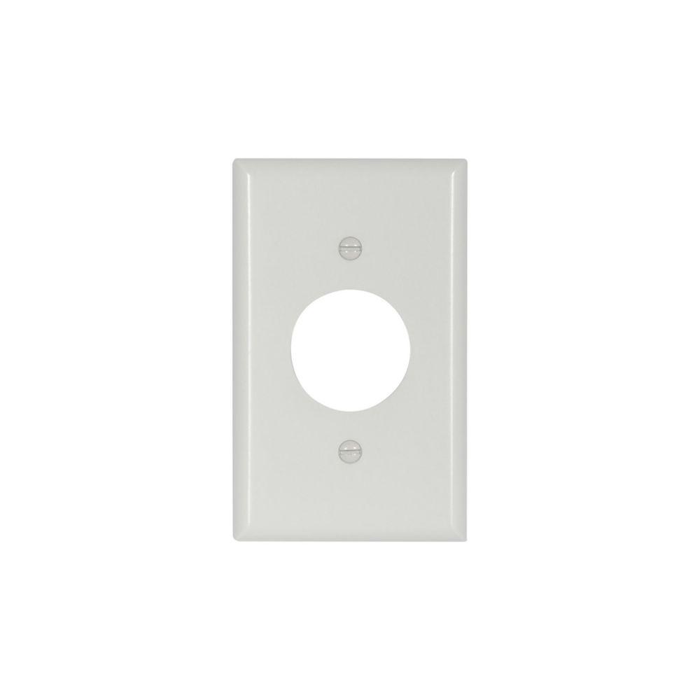 Wallplate 1G Single Recp Thrmst Std WH