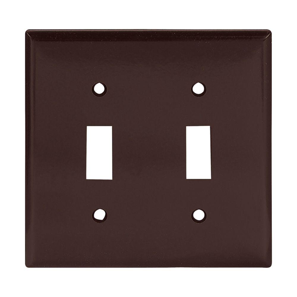 Wallplate 2G Toggle Thermoset Std BR