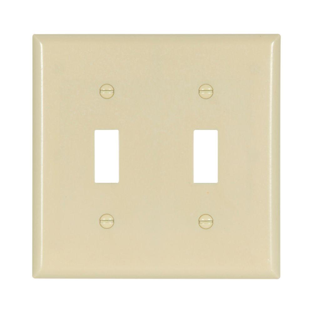 Wallplate 2G Toggle Thermoset Std IV