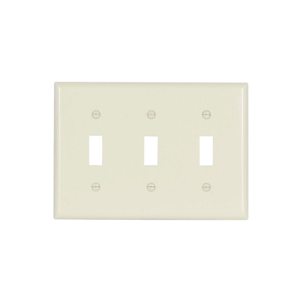 Wallplate 3G Toggle Thermoset Std AL