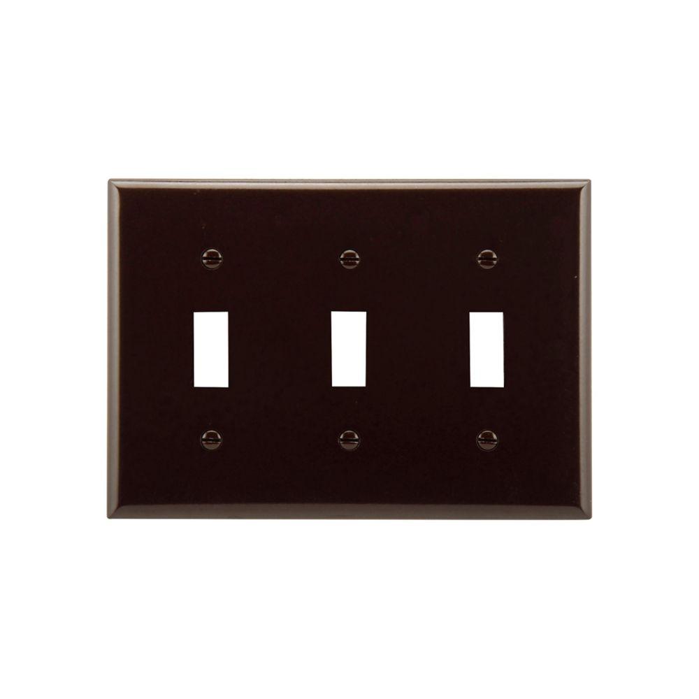 Wallplate 3G Toggle Thermoset Std BR
