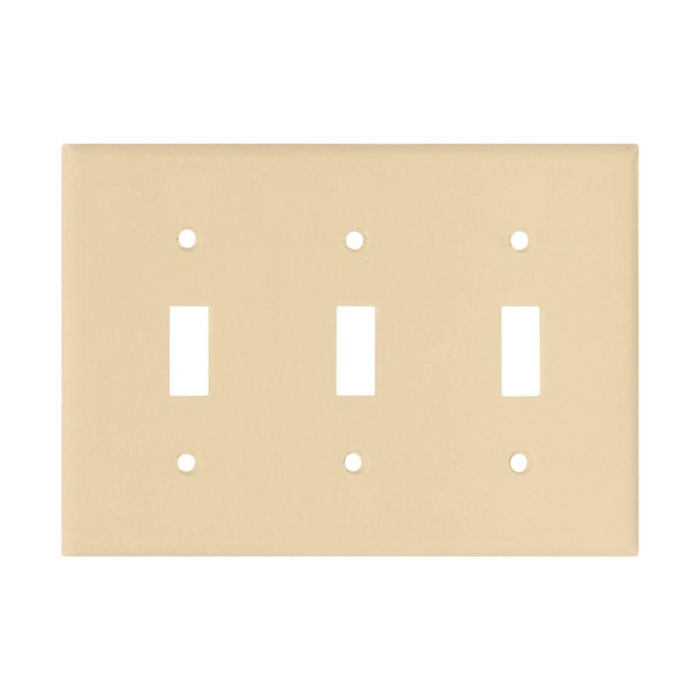 Wallplate 3G Toggle Thermoset Std IV