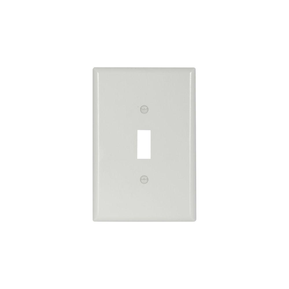 Wallplate 1G Toggle Thermoset Ovr WH