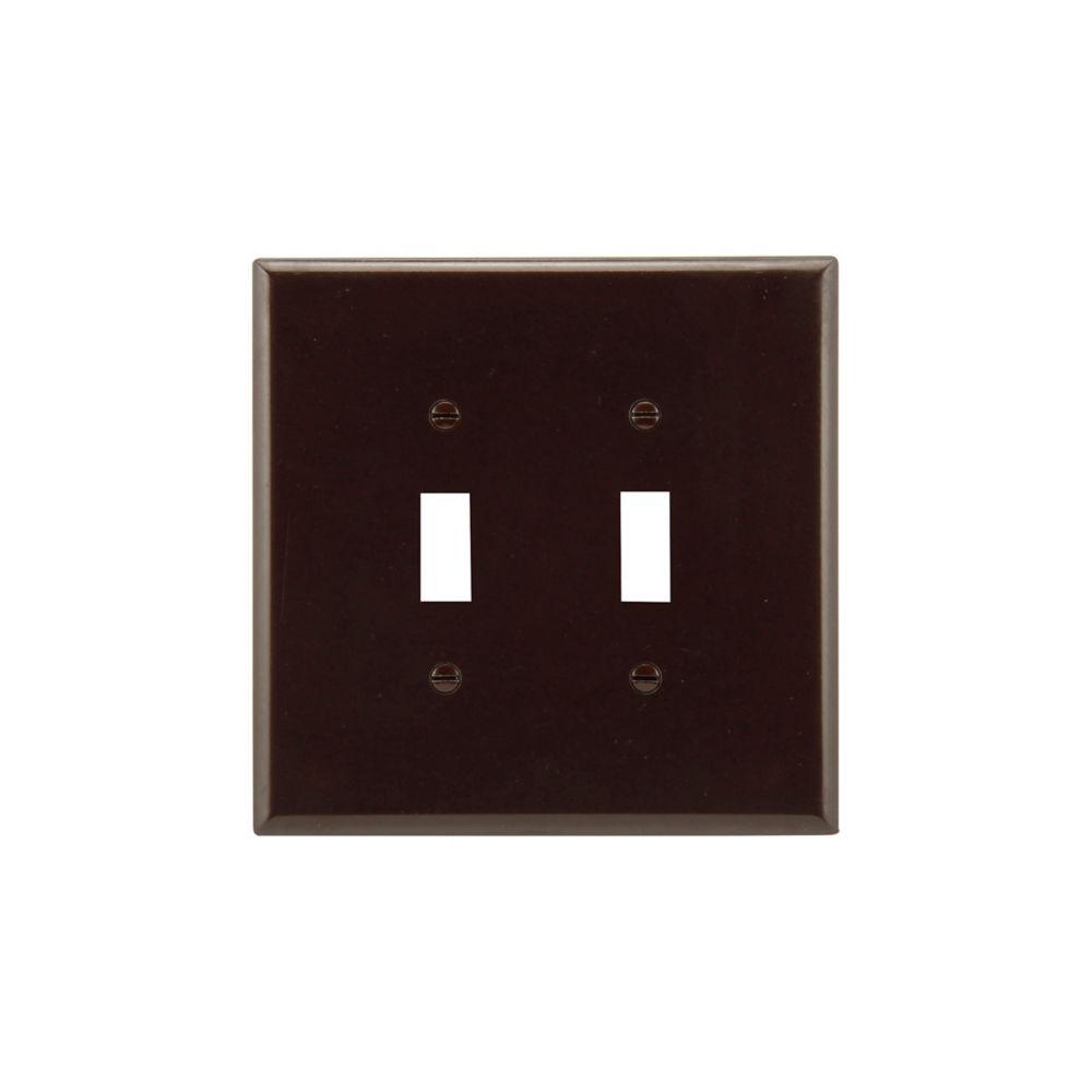Wallplate 2G Tog Thermoset Ovr BR
