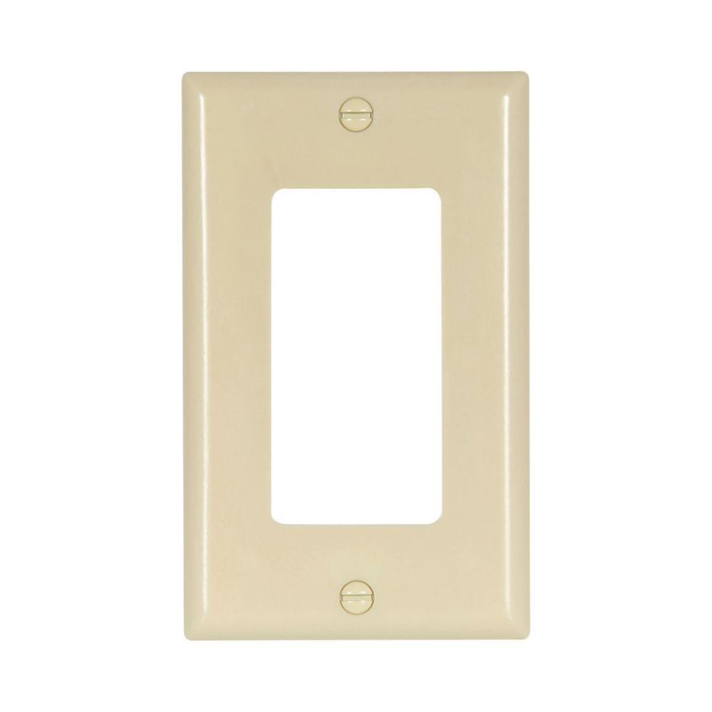 Wallplate 1G Decorator Thermoset Std IV