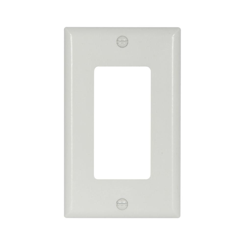 Wallplate 1G Decorator Thermoset Std WH