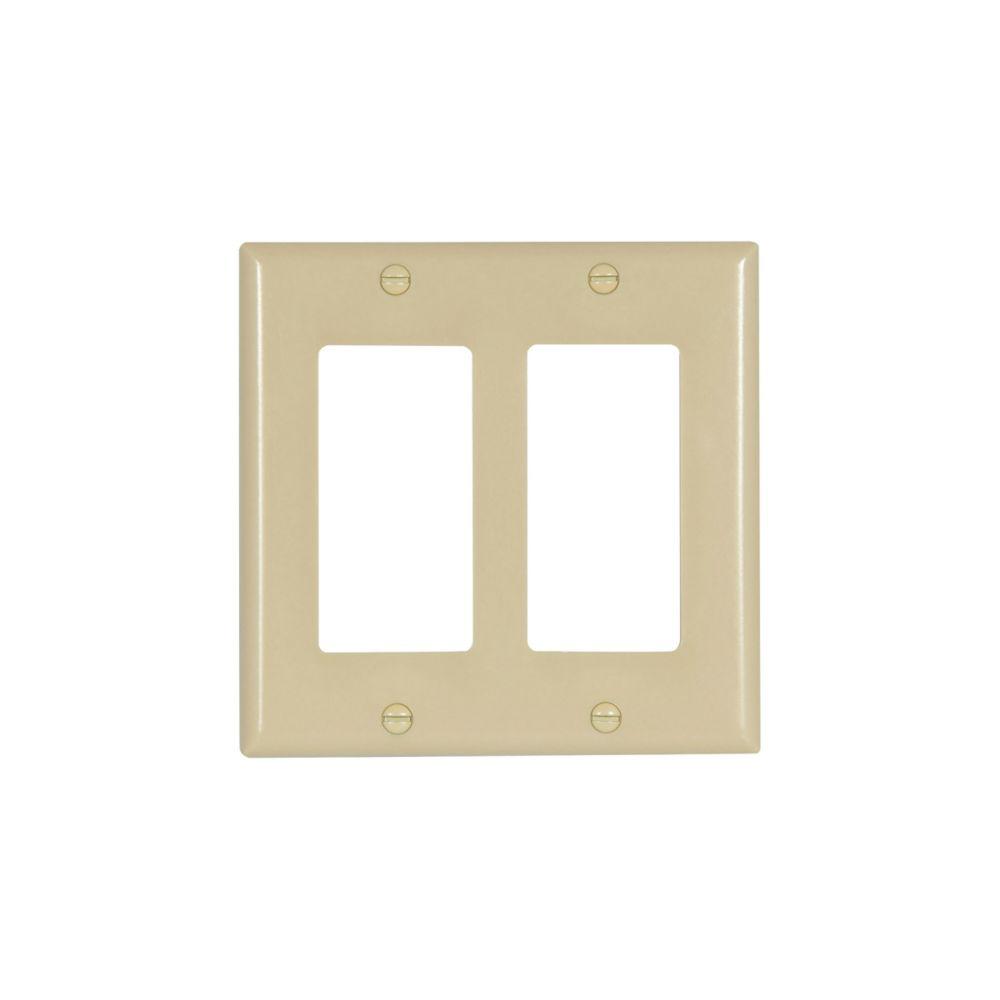 Wallplate 2G Decorator Thermoset Std IV