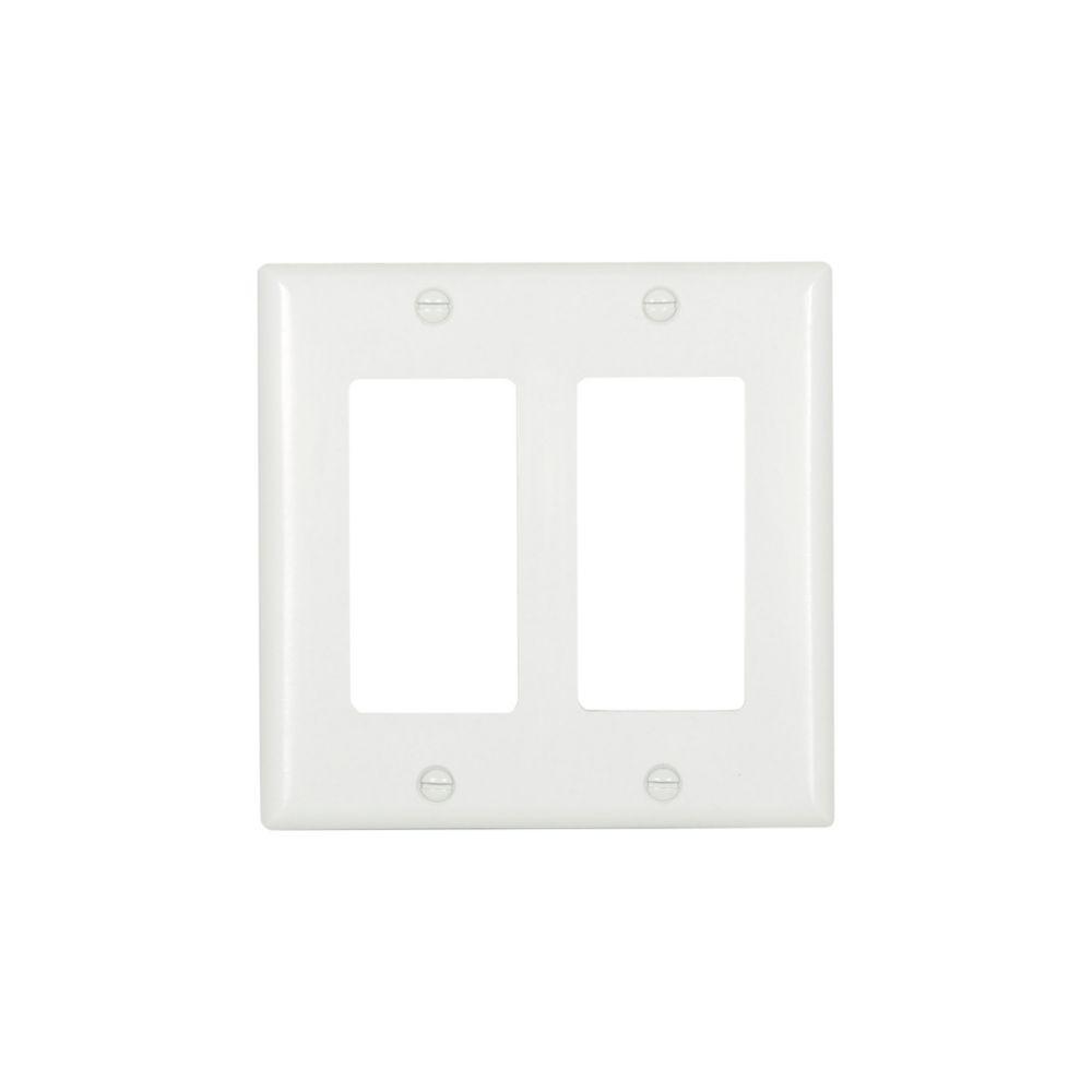Wallplate 2G Decorator Thermoset Std WH