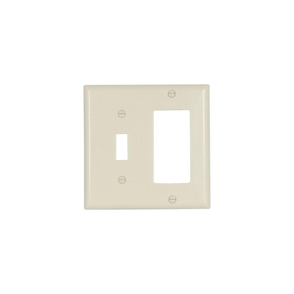 Wallplate 2G Tog/Deco Thermoset Std AL
