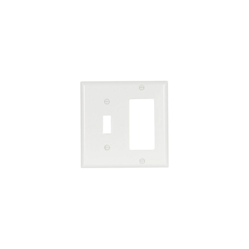 Wallplate 2G Tog/Deco Thermoset Std WH