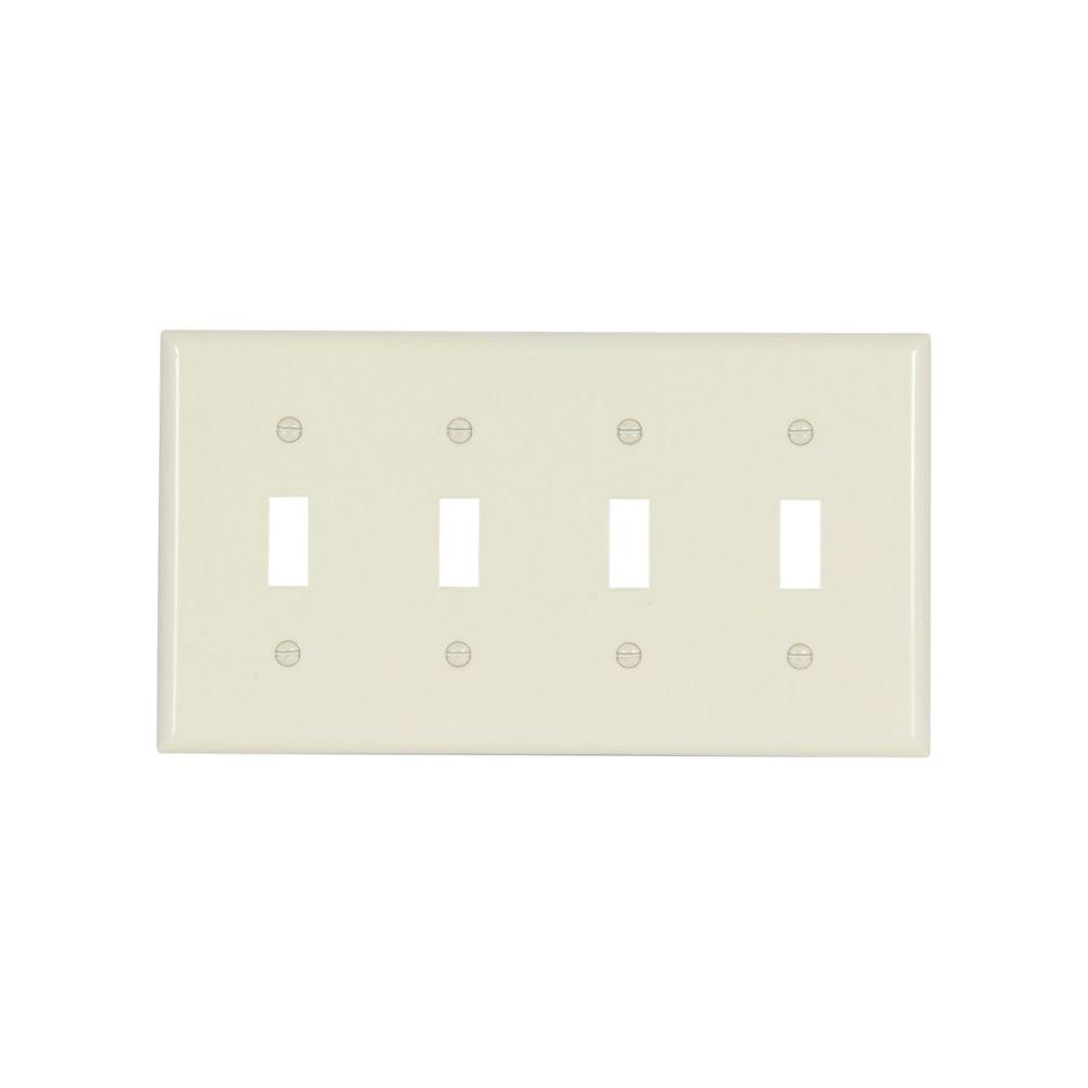 Wallplate 4G Toggle Thermoset Std AL