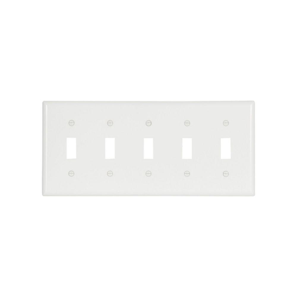 Wallplate 5G Toggle Thermoset Std WH