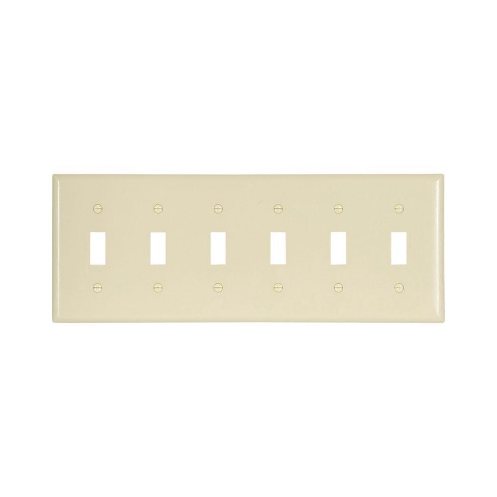 Wallplate 6G Toggle Thermoset Std IV
