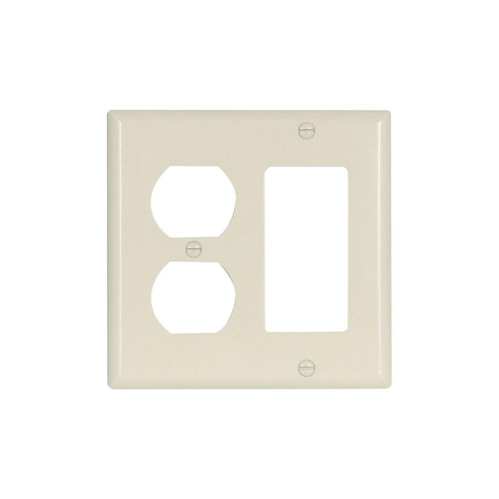 Wallplate 2G Dup/Deco Thermoset Std AL