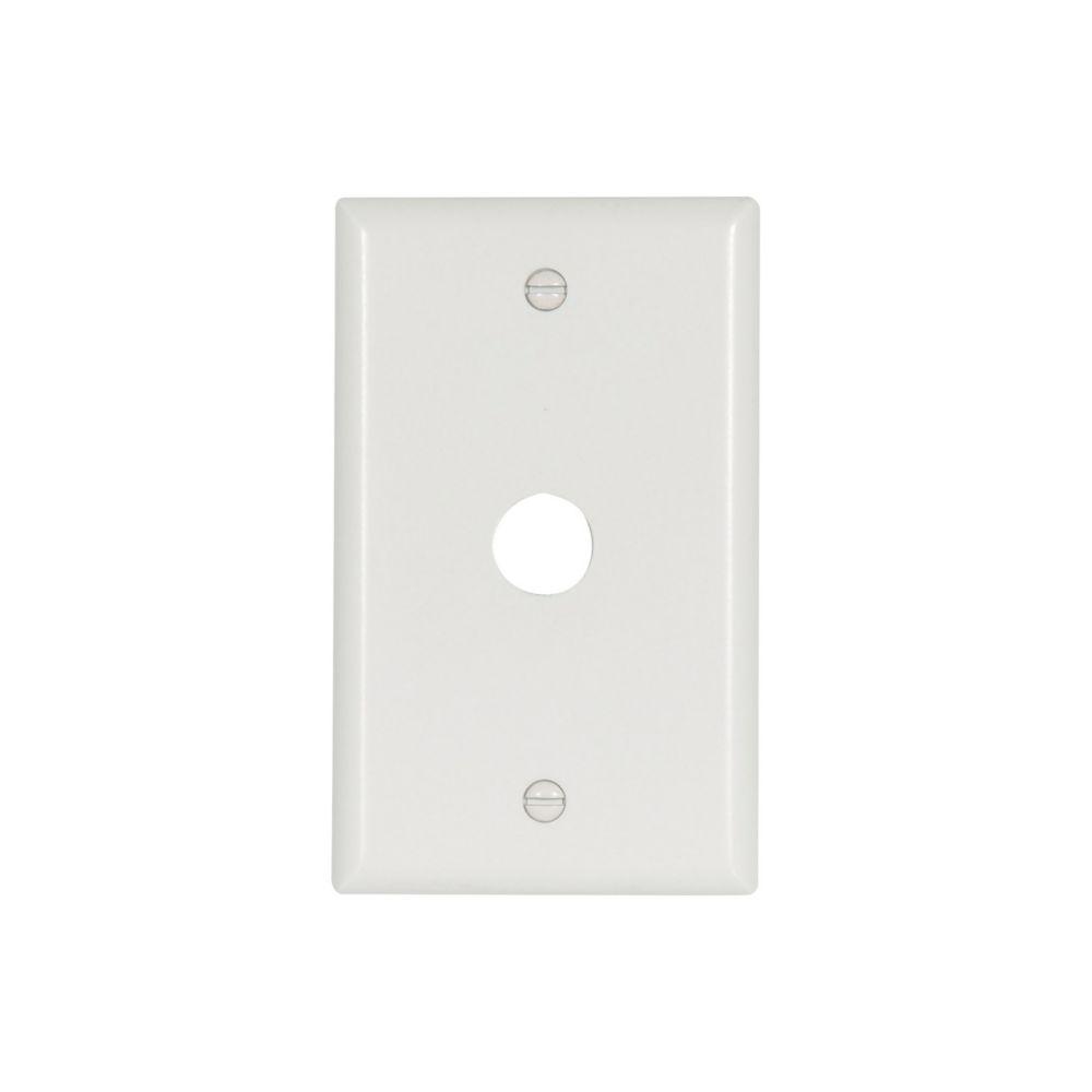 Wallplate 1G W/.625&#34; Hole Thrmst Std WH