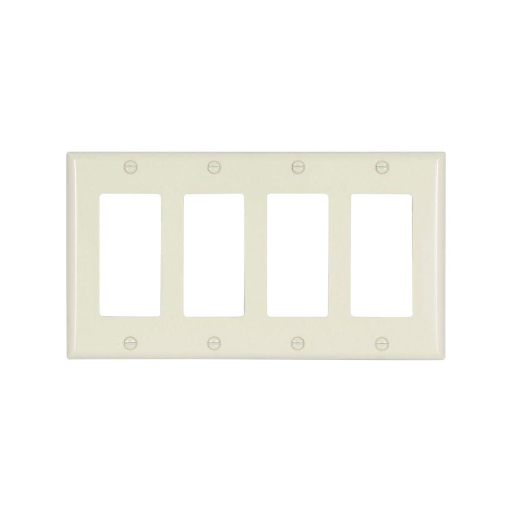Wallplate 4G Decorator Thermoset Std AL