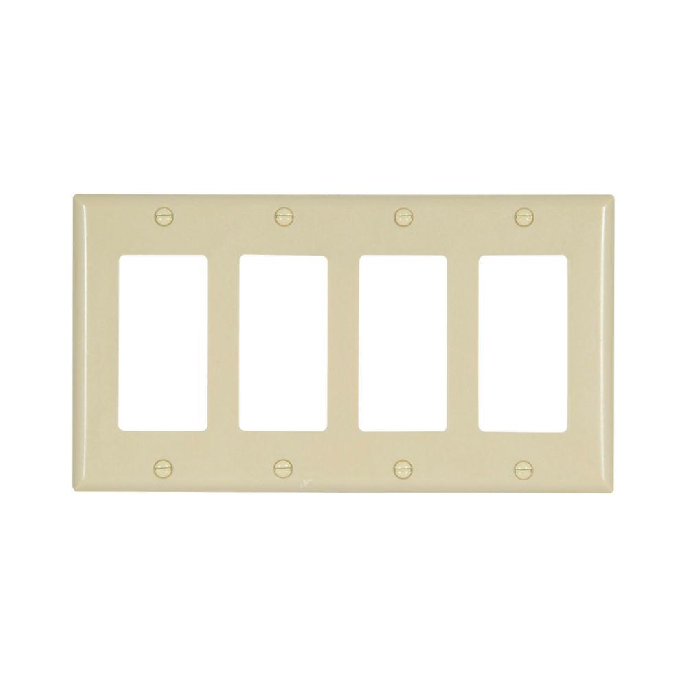 Wallplate 4G Decorator Thermoset Std IV
