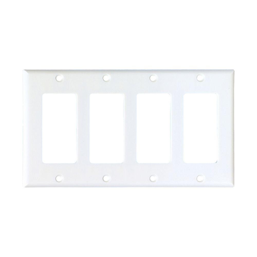 Wallplate 4G Decorator Thermoset Std WH
