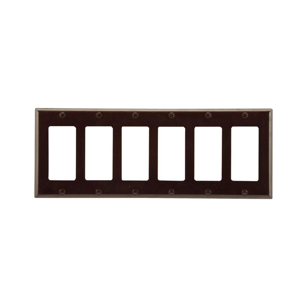 Wallplate 6G Decorator Thermoset Std BR