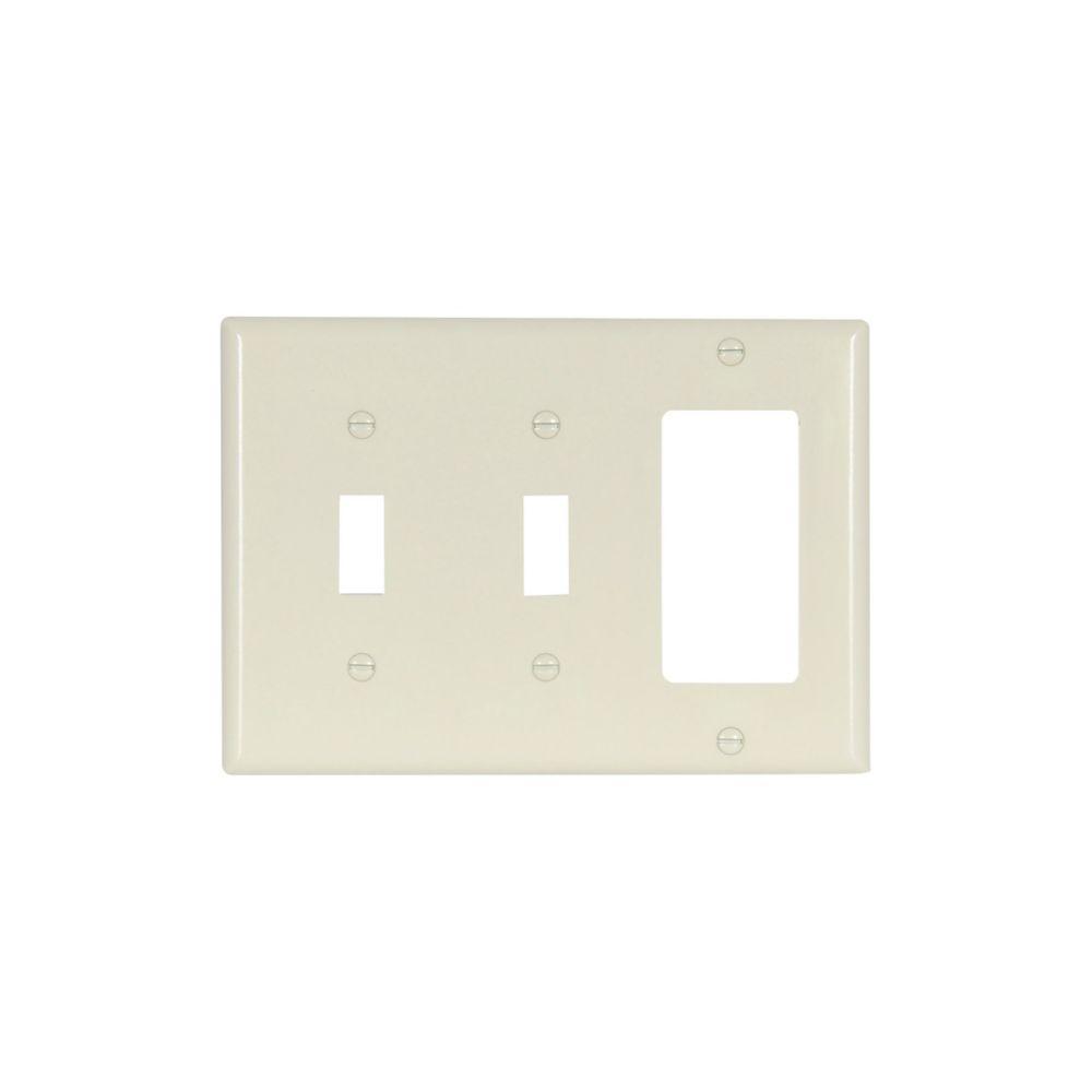 Wallplate 3G 2Tog/Deco Thermoset Std AL