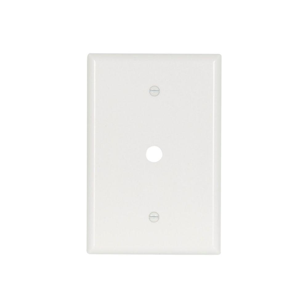 Wlplt 1G W/0.375&#34; Hole Thermoset Ovr WH