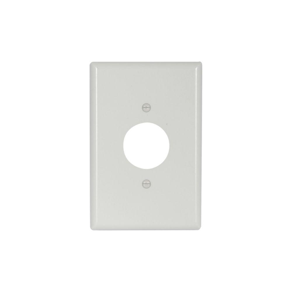 Wallplate 1G Sgl Recp Thermoset Ovr WH