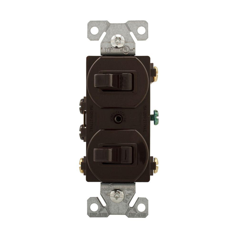 Switch Duplex Comb SP/3Way 15A 120V BR