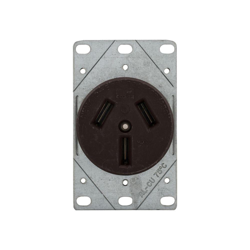Recp 50A 125/250V 3P3W Str Flush Mnt BR