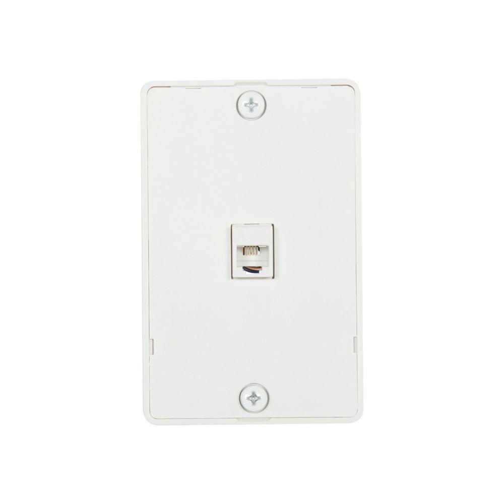 Jack Wall Phone Box Mount 4 Cond WH