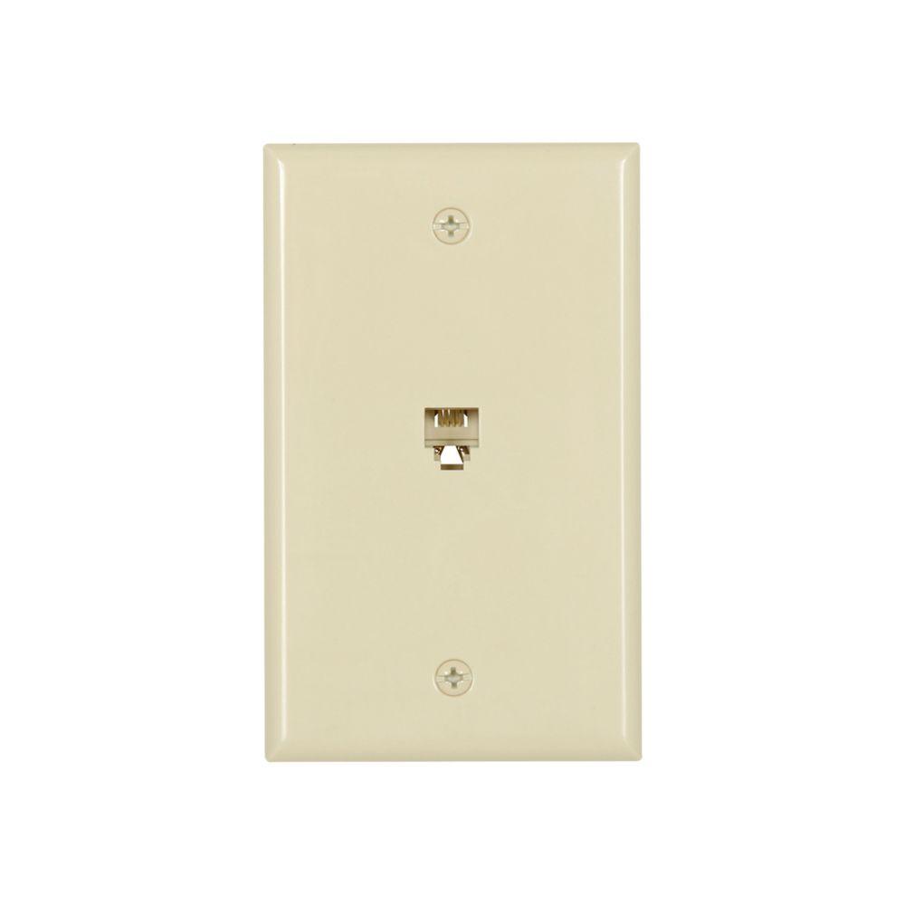 Phone Jack Sgl Flush Mnt 4Cond Std UL IV