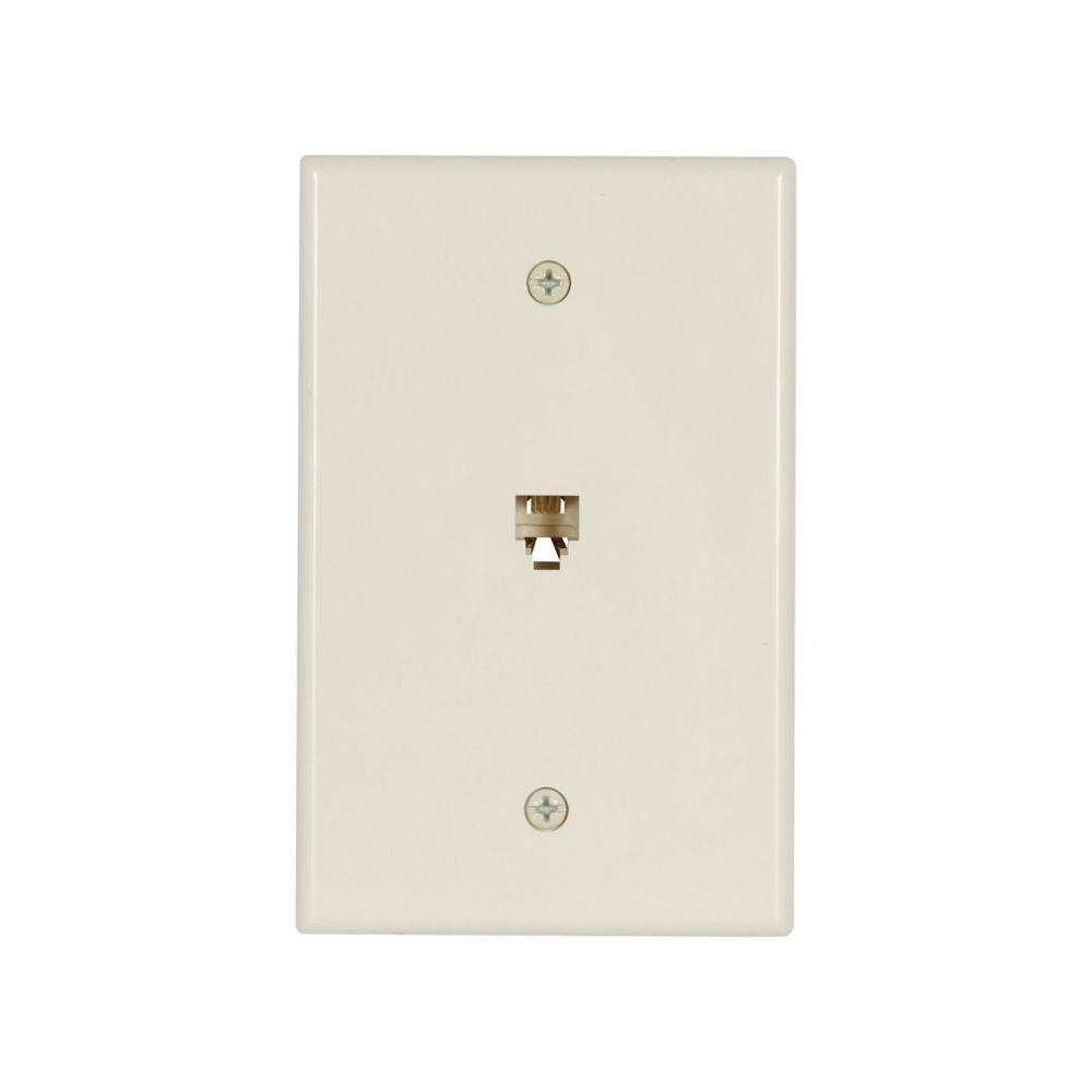 Phone Jack Sgl Flush Mnt 4Cond Mid UL AL