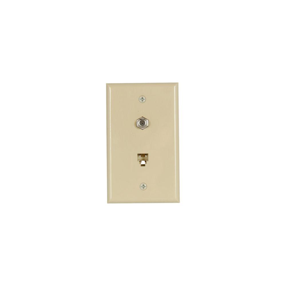 Comb 4 Cond Phone Jack/Coax Conn Std  IV